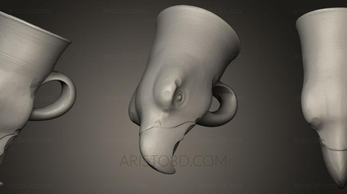 Masks and muzzles of animals (MSKJ_0081) 3D model for CNC machine